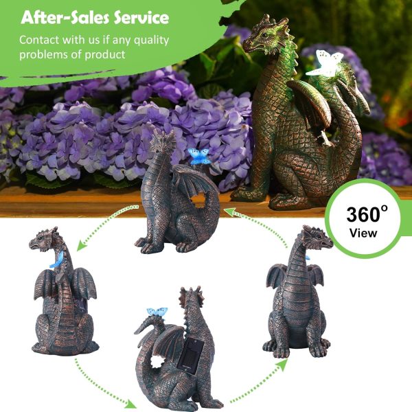 Nacome Solar Cat Outdoor Statues for Garden: Outside Decor with Butterfly Clearance for Yard Art Lawn Ornaments Porch Patio Balcony Home House - Birthday Gifts for Grandma Mom Women - Image 16
