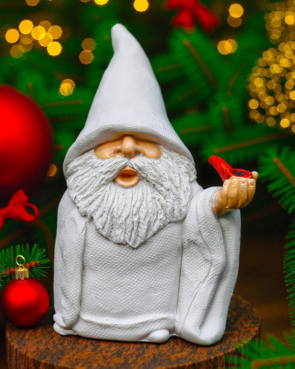 Leverse Middle Finger Decor Statue, 5.9in Naughty Smoking Wizard Dwarf- Funny Garden Gnomes Outdoor Decorations for Lawn Patio Yard Home Decor Easter Halloween - Image 12