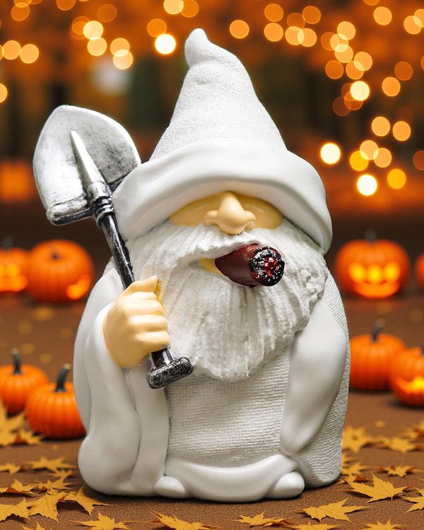 Leverse Middle Finger Decor Statue, 5.9in Naughty Smoking Wizard Dwarf- Funny Garden Gnomes Outdoor Decorations for Lawn Patio Yard Home Decor Easter Halloween - Image 18