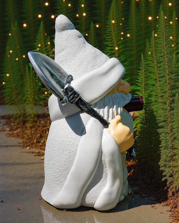 Leverse Middle Finger Decor Statue, 5.9in Naughty Smoking Wizard Dwarf- Funny Garden Gnomes Outdoor Decorations for Lawn Patio Yard Home Decor Easter Halloween - Image 21