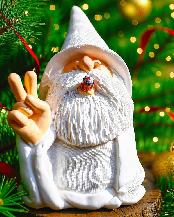 Leverse Middle Finger Decor Statue, 5.9in Naughty Smoking Wizard Dwarf- Funny Garden Gnomes Outdoor Decorations for Lawn Patio Yard Home Decor Easter Halloween - Image 29