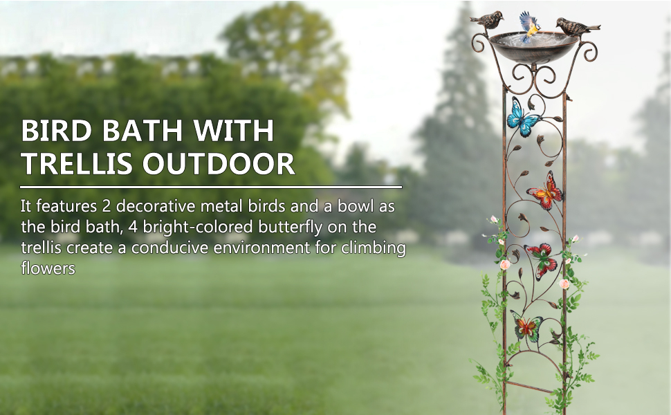 Bird baths for outdoors