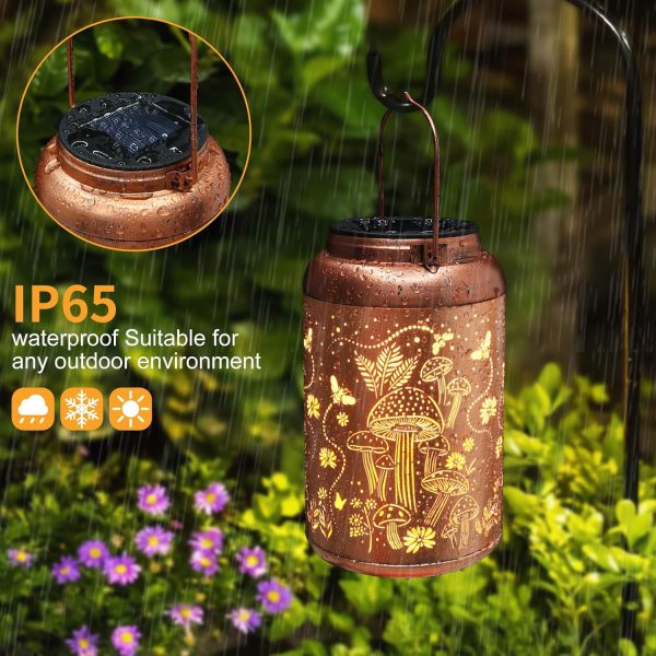 Solar Lanterns Outdoor Waterproof Hummingbird Garden Decor Gifts for Women Mom Grandma Hanging Solar Lights Metal Solar Decoration Outside for Yard, Patio, Backyard, Porch - Image 10