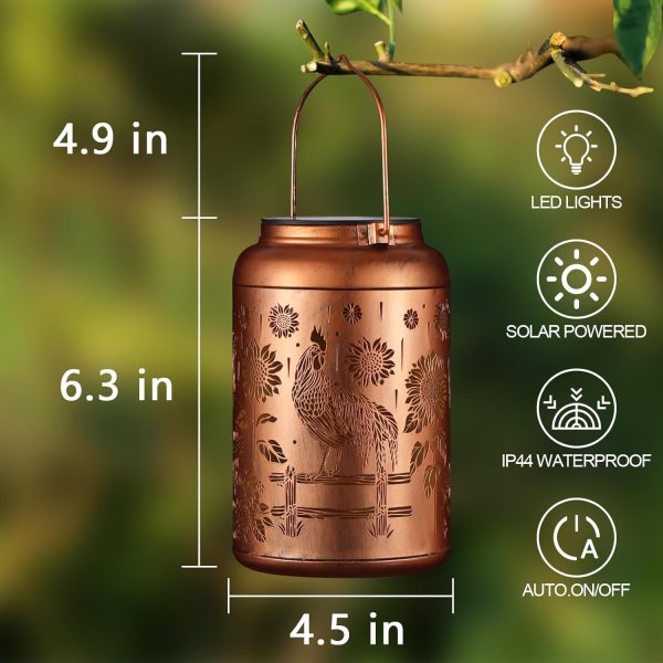 Solar Lanterns Outdoor Waterproof Hummingbird Garden Decor Gifts for Women Mom Grandma Hanging Solar Lights Metal Solar Decoration Outside for Yard, Patio, Backyard, Porch - Image 16