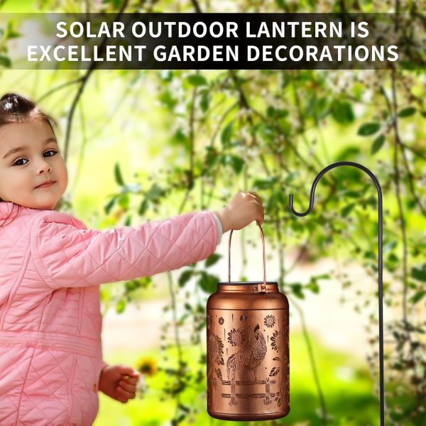 Solar Lanterns Outdoor Waterproof Hummingbird Garden Decor Gifts for Women Mom Grandma Hanging Solar Lights Metal Solar Decoration Outside for Yard, Patio, Backyard, Porch - Image 17