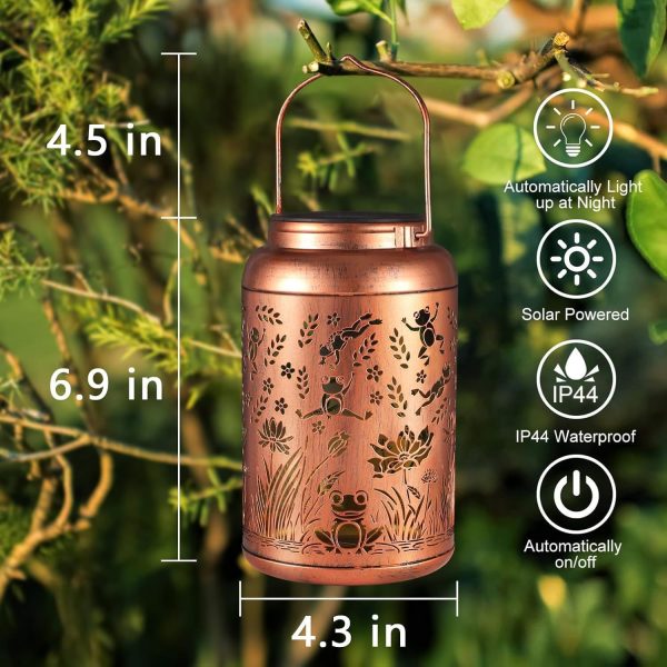 Solar Lanterns Outdoor Waterproof Hummingbird Garden Decor Gifts for Women Mom Grandma Hanging Solar Lights Metal Solar Decoration Outside for Yard, Patio, Backyard, Porch - Image 28