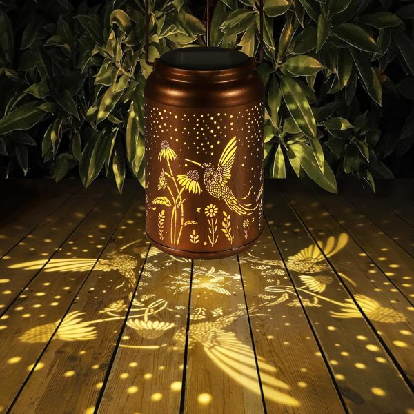 Solar Lanterns Outdoor Waterproof Hummingbird Garden Decor Gifts for Women Mom Grandma Hanging Solar Lights Metal Solar Decoration Outside for Yard, Patio, Backyard, Porch - Image 32