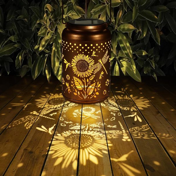Solar Lanterns Outdoor Waterproof Hummingbird Garden Decor Gifts for Women Mom Grandma Hanging Solar Lights Metal Solar Decoration Outside for Yard, Patio, Backyard, Porch - Image 44