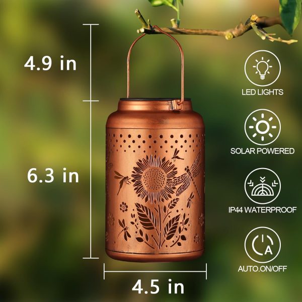 Solar Lanterns Outdoor Waterproof Hummingbird Garden Decor Gifts for Women Mom Grandma Hanging Solar Lights Metal Solar Decoration Outside for Yard, Patio, Backyard, Porch - Image 45