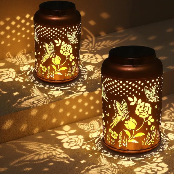 Solar Lanterns Outdoor Waterproof Hummingbird Garden Decor Gifts for Women Mom Grandma Hanging Solar Lights Metal Solar Decoration Outside for Yard, Patio, Backyard, Porch - Image 54