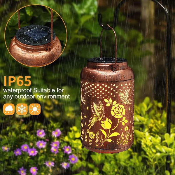 Solar Lanterns Outdoor Waterproof Hummingbird Garden Decor Gifts for Women Mom Grandma Hanging Solar Lights Metal Solar Decoration Outside for Yard, Patio, Backyard, Porch - Image 57