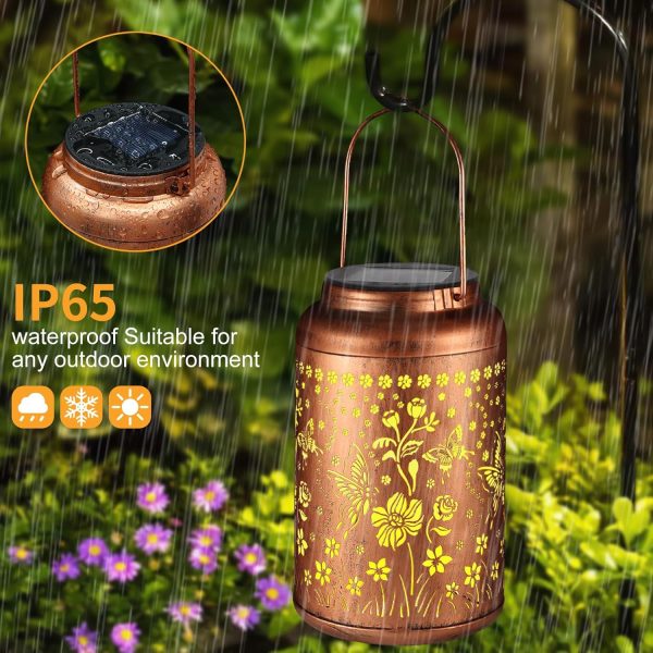 Solar Lanterns Outdoor Waterproof Hummingbird Garden Decor Gifts for Women Mom Grandma Hanging Solar Lights Metal Solar Decoration Outside for Yard, Patio, Backyard, Porch - Image 61
