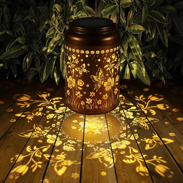 Solar Lanterns Outdoor Waterproof Hummingbird Garden Decor Gifts for Women Mom Grandma Hanging Solar Lights Metal Solar Decoration Outside for Yard, Patio, Backyard, Porch - Image 62