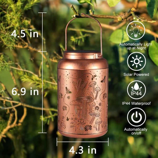 Solar Lanterns Outdoor Waterproof Hummingbird Garden Decor Gifts for Women Mom Grandma Hanging Solar Lights Metal Solar Decoration Outside for Yard, Patio, Backyard, Porch - Image 70