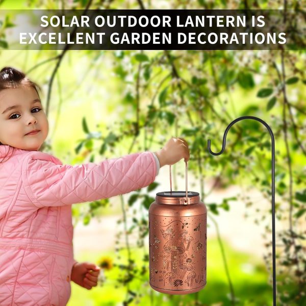 Solar Lanterns Outdoor Waterproof Hummingbird Garden Decor Gifts for Women Mom Grandma Hanging Solar Lights Metal Solar Decoration Outside for Yard, Patio, Backyard, Porch - Image 71