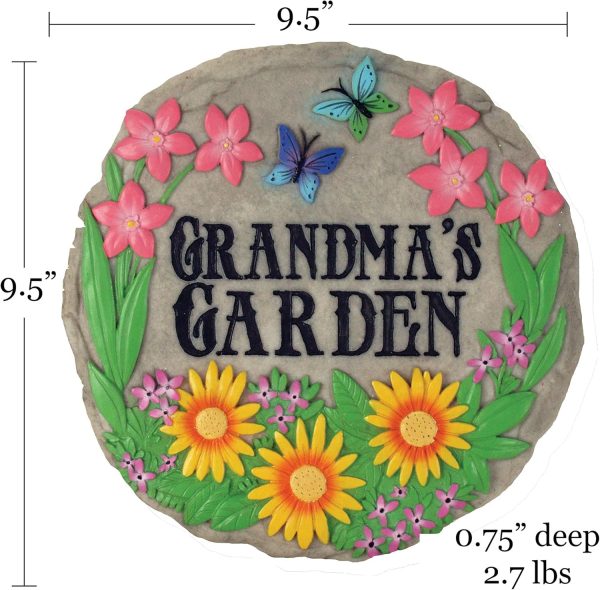 Spoontiques - Garden Décor - Grandma’s Garden Stepping Stone - Decorative Stone for Garden - Image 19