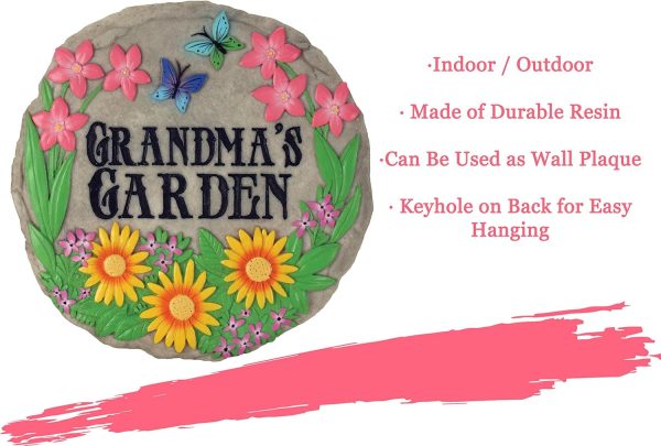Spoontiques - Garden Décor - Grandma’s Garden Stepping Stone - Decorative Stone for Garden - Image 21